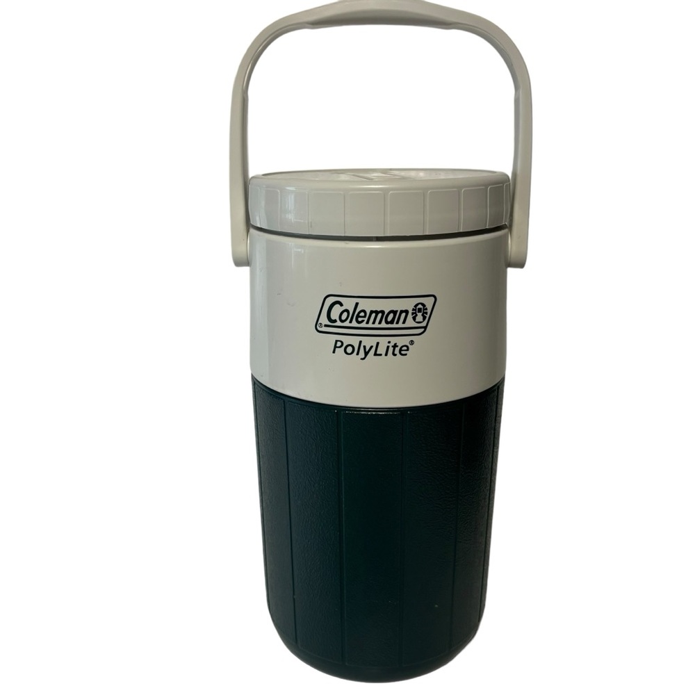 VTG Coleman PolyLite 1/2 Gal Water Jug Thermos Spout Green